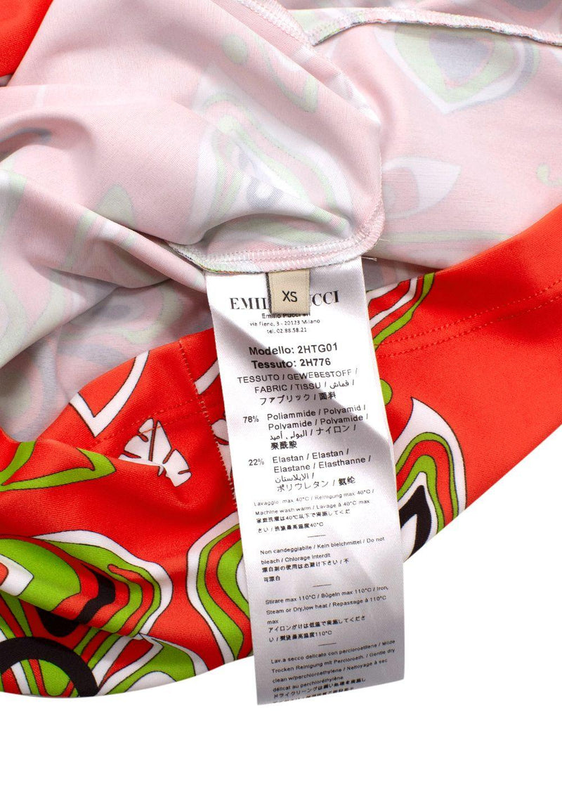 Emilio Pucci Printed Cut Out Mini Dress