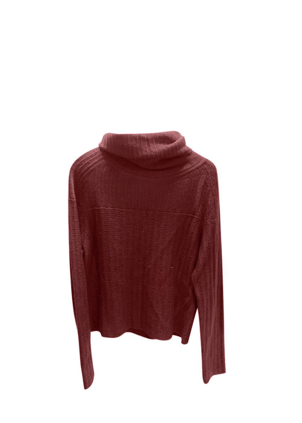 Burgundy Wool Knit Jumper