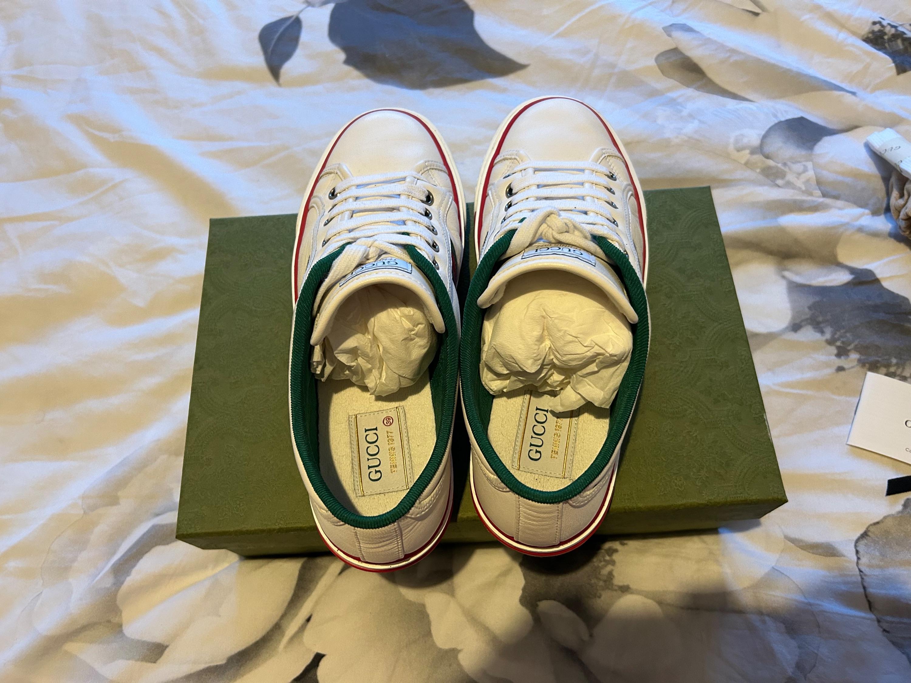 Gucci White Tennis Sneakers