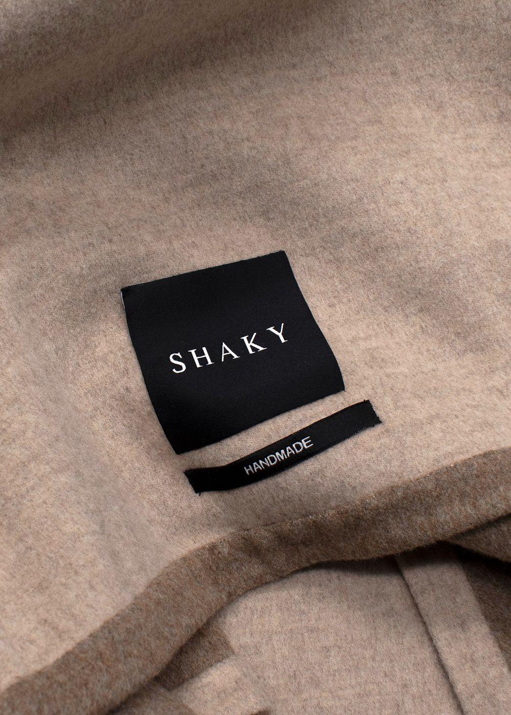 Shaky Loro Piana Wool Cape with Fox Fur Trim