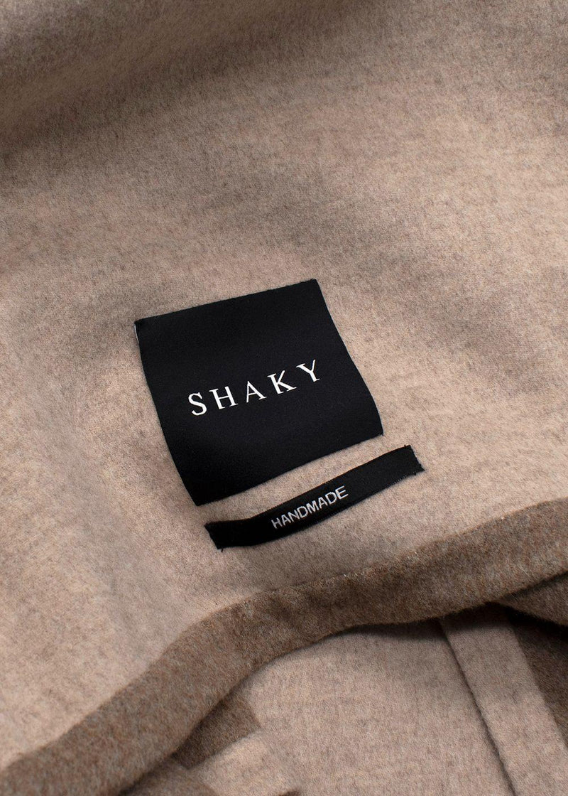 Shaky Loro Piana Wool Cape with Fox Fur Trim
