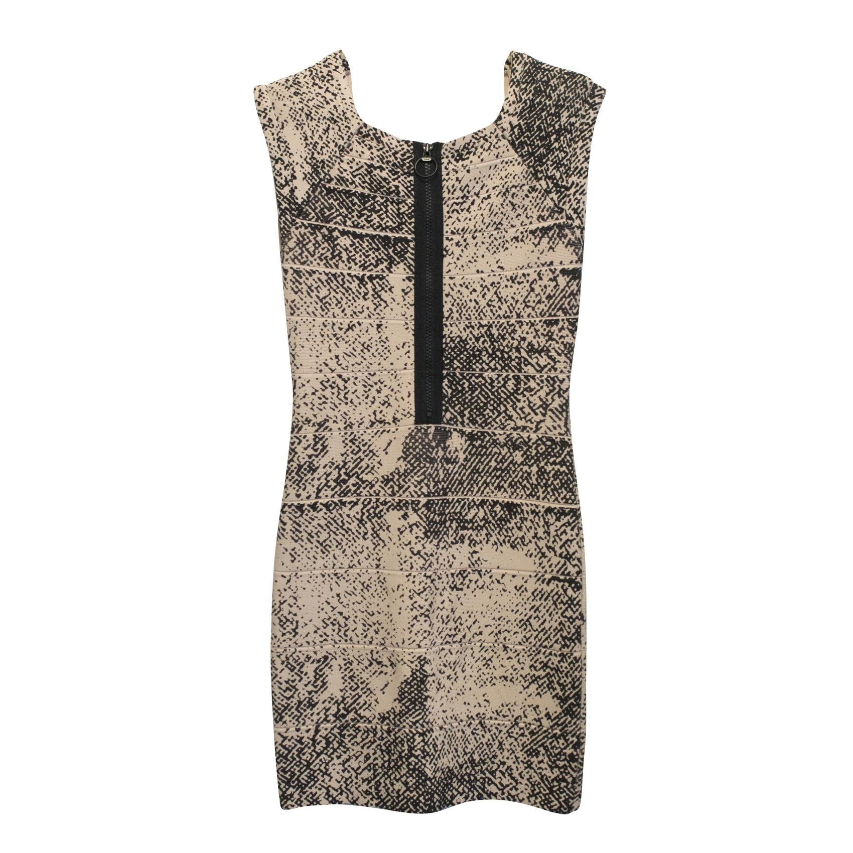 Whistles light pink and black bodycon dress