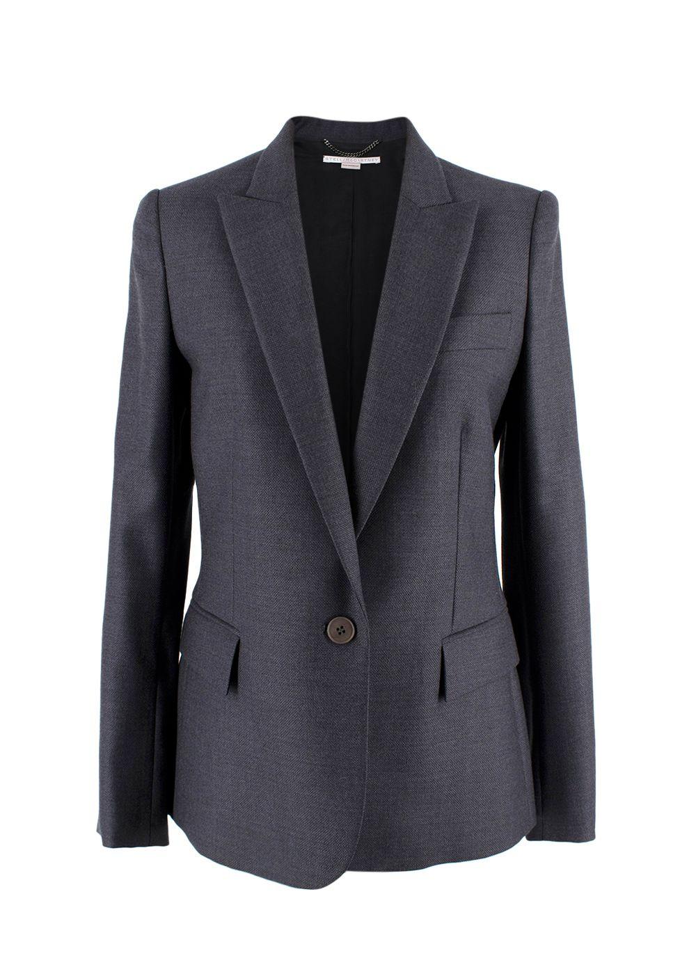 Stella McCartney Charcoal Grey  Single Breasted Wool Blazer and Trouser Suit