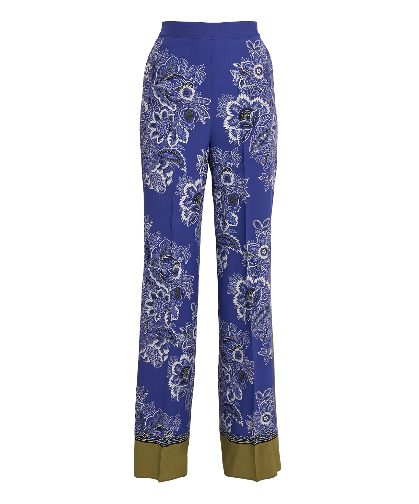 Etro Bandana-Print Straight-leg Silk Trousers