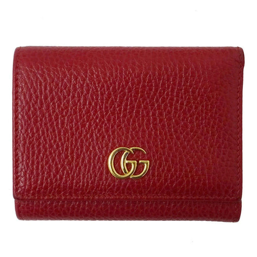 Gucci red Leather Marmont Mini Wallet