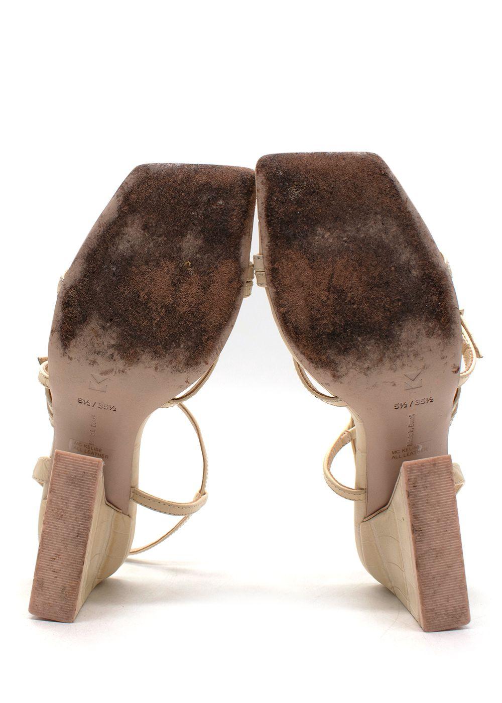 Mercedes Castillo Croc Embossed Kelise 65 Sandals