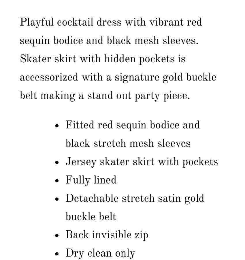 Hasan Hejazi Black & Red Sequin Skater Mini Dress