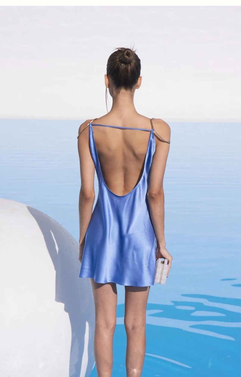 Cult Gaia Tahoe Blue Azariah Mini Dress