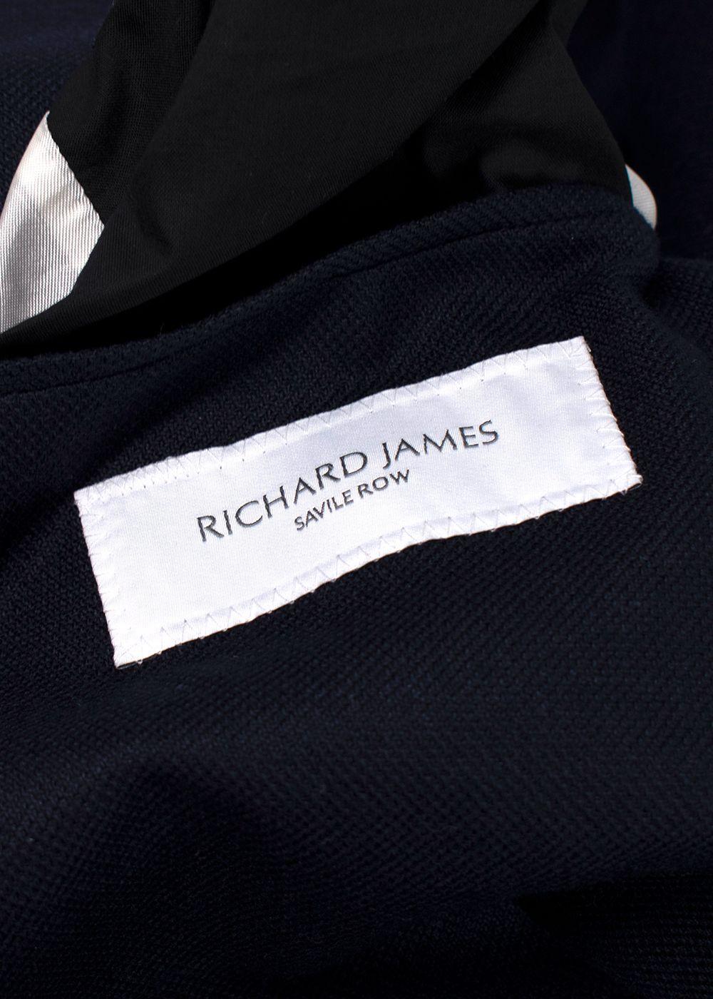 Richard James Silk and Wool Navy Blazer