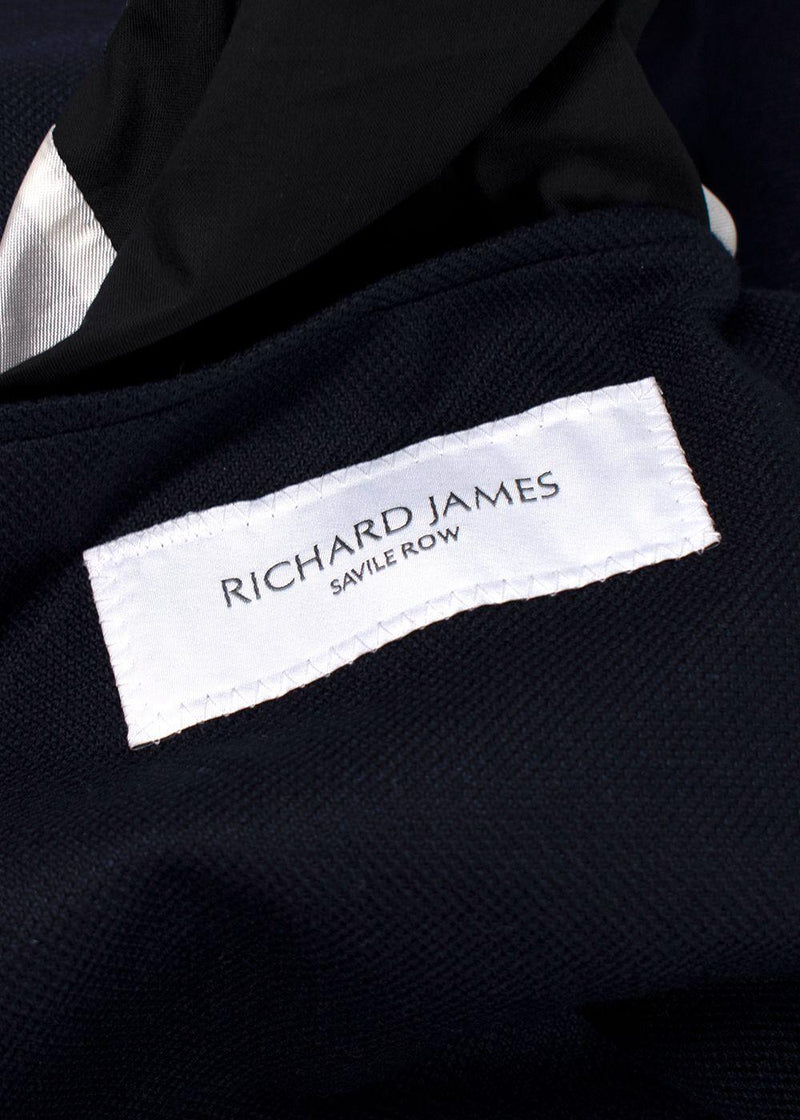 Richard James Silk and Wool Navy Blazer
