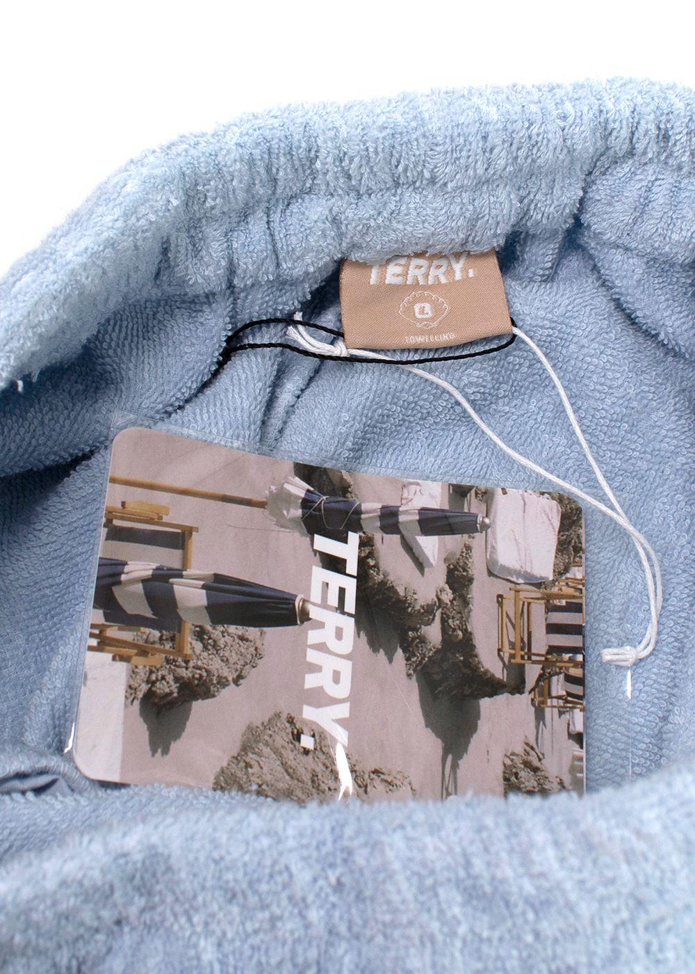 Terry Blue Ombre Capri Towelling Pants