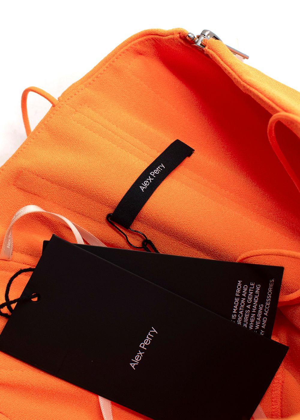 Alex Perry Orange Lee Stretch-crêpe Midi Dress