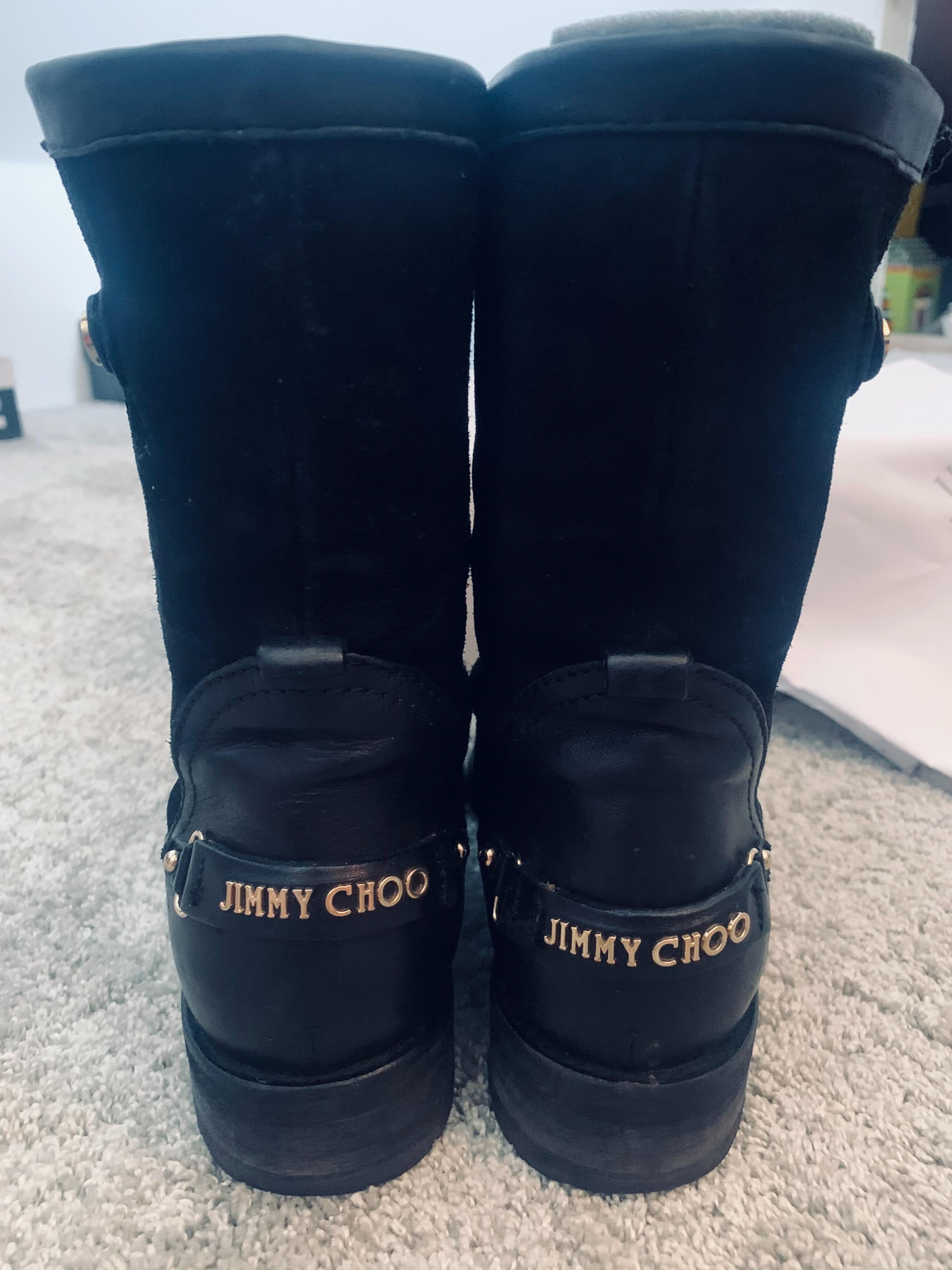 Black Suede & Shearling Dante Boots