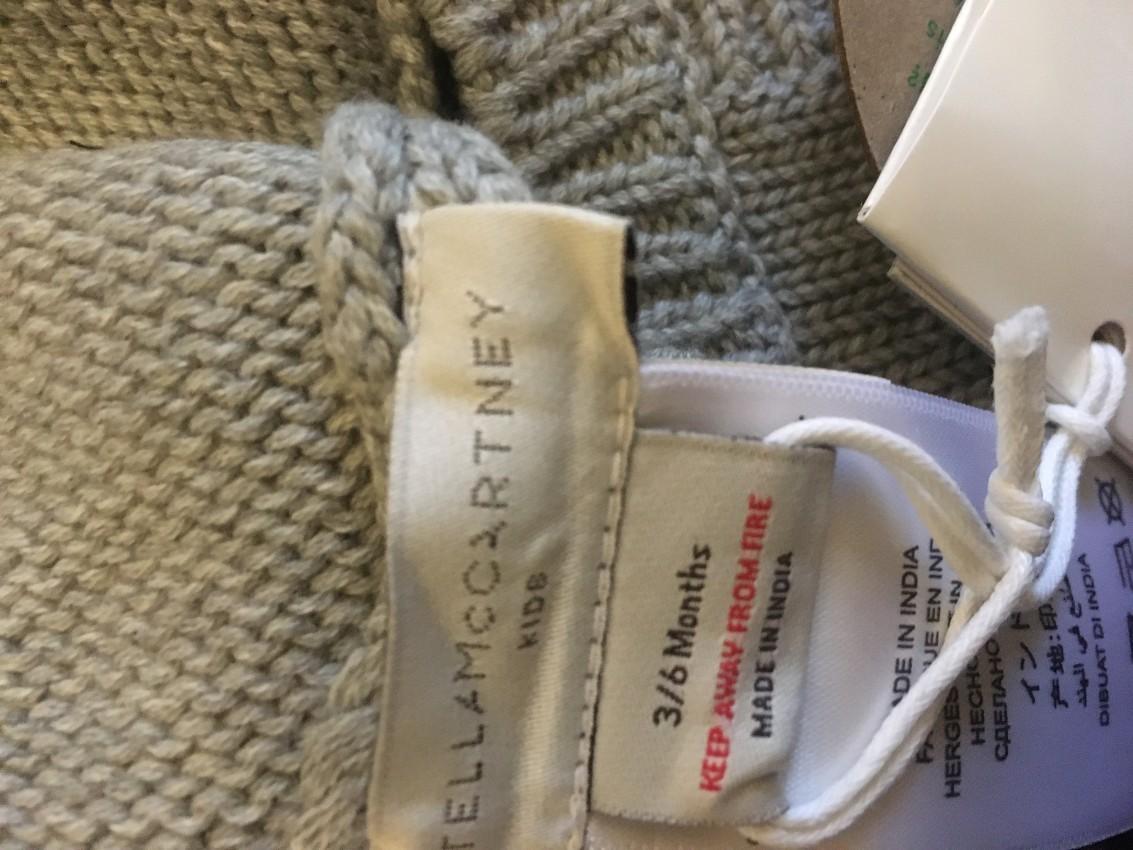Stella McCartney Grey Organic Cotton & Wool Botties & Hat