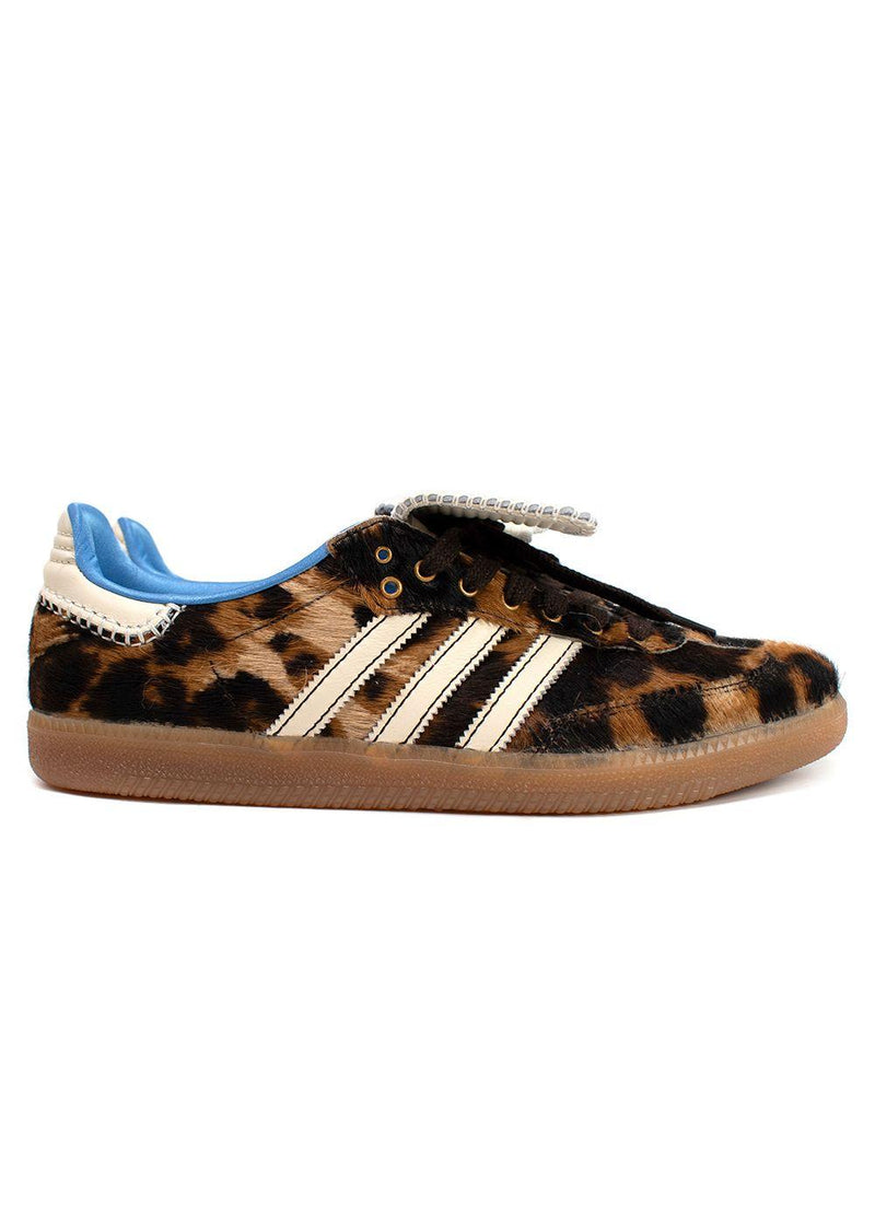 Adidas x Wales Bonner Leopard Pony Hair Samba Trainers