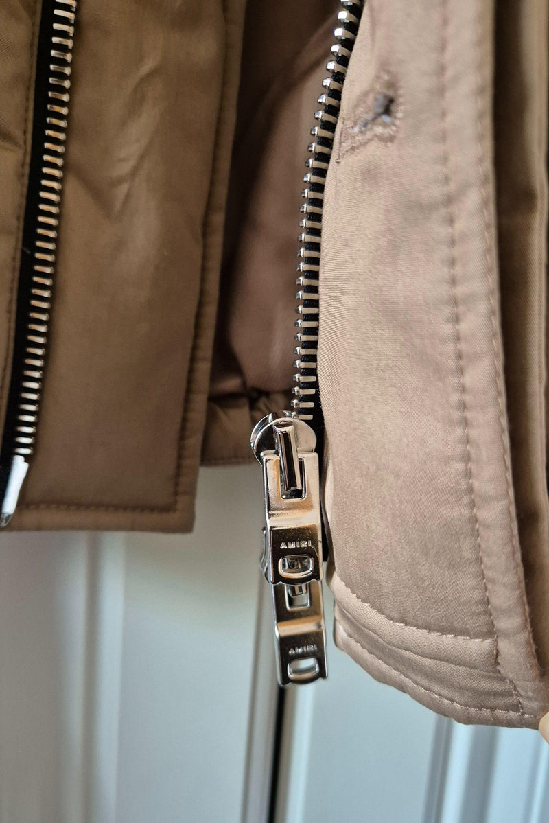 Amiri Camel Cropped Puffer Jacket