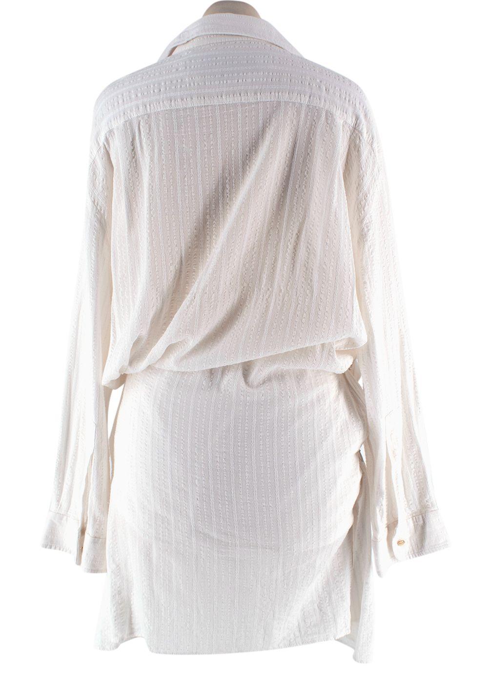 Jacquemus White 'La Riviera'  Textured Mini Dress