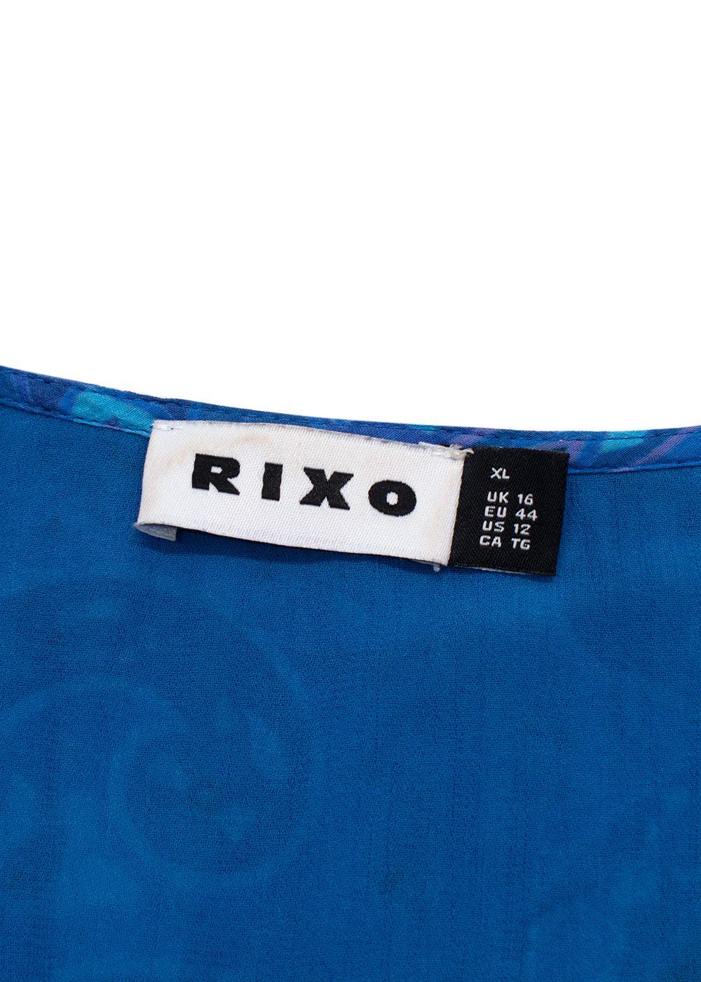 Rixo Blue Virginia Floral-Print Maxi Dress