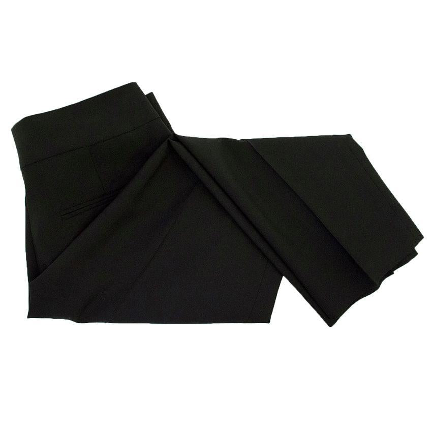Black pleated trousers