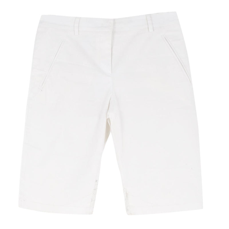 No.21 White Capri Shorts with Lace Detailing