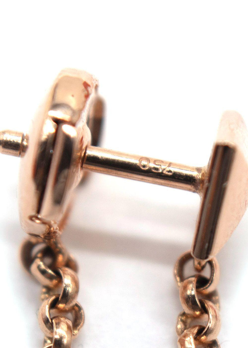 Hermes Rose Gold Clou d'H dangle Earrings with Diamonds