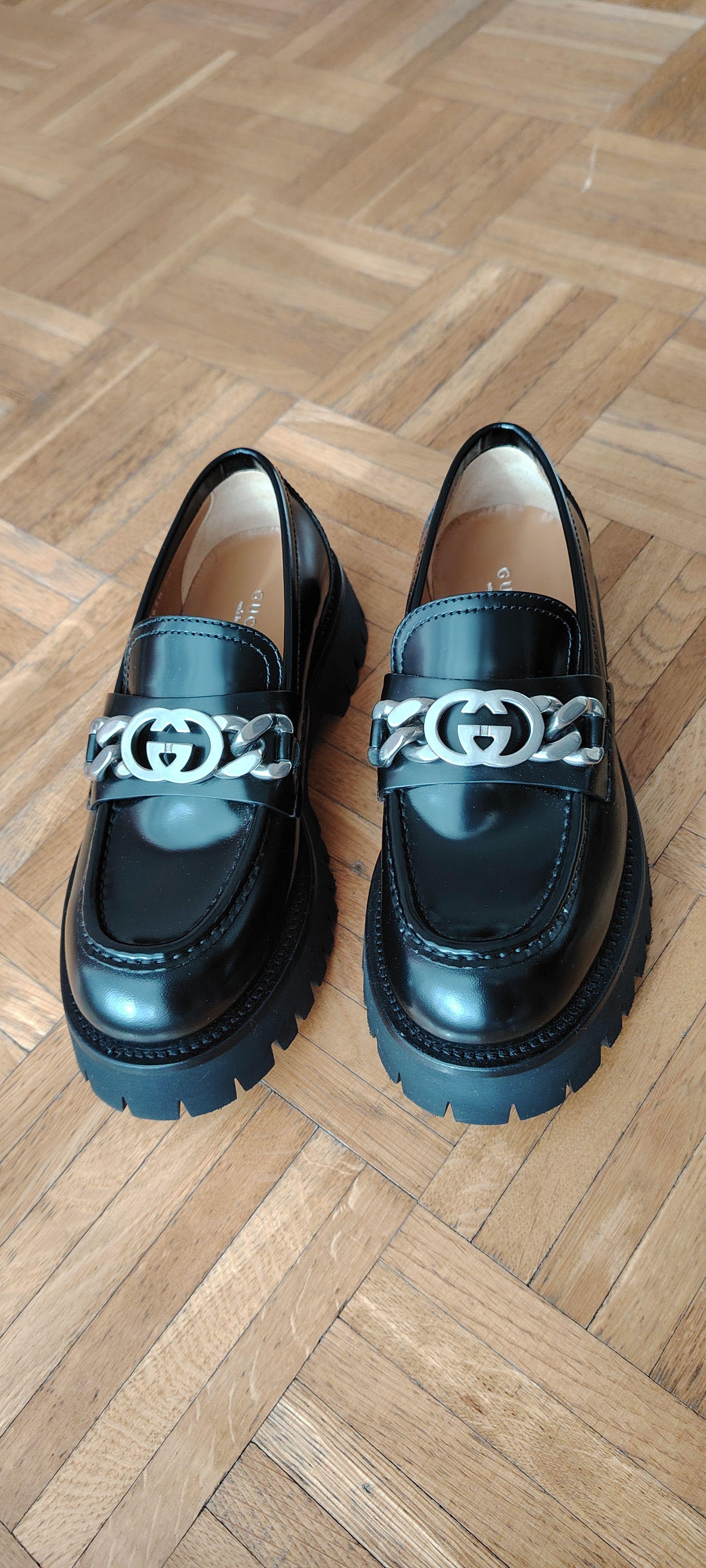 Gucci Black Leather Loafers