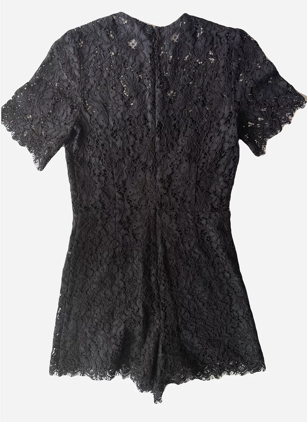 Veronica Beard Navy Floral Lace Playsuit