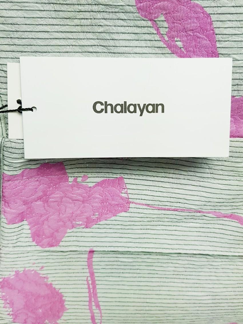 Chalayan Tree Print Wide Leg Crepe Cropped Pants