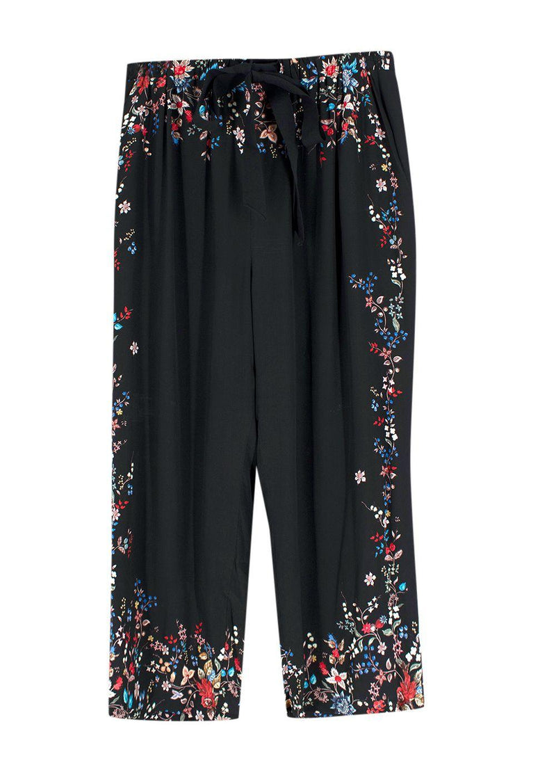 Erdem high-waisted floral-print Silk Pants