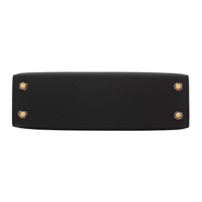 Hermès Kelly 20cm Epsom Sellier Noir Gold Hardware