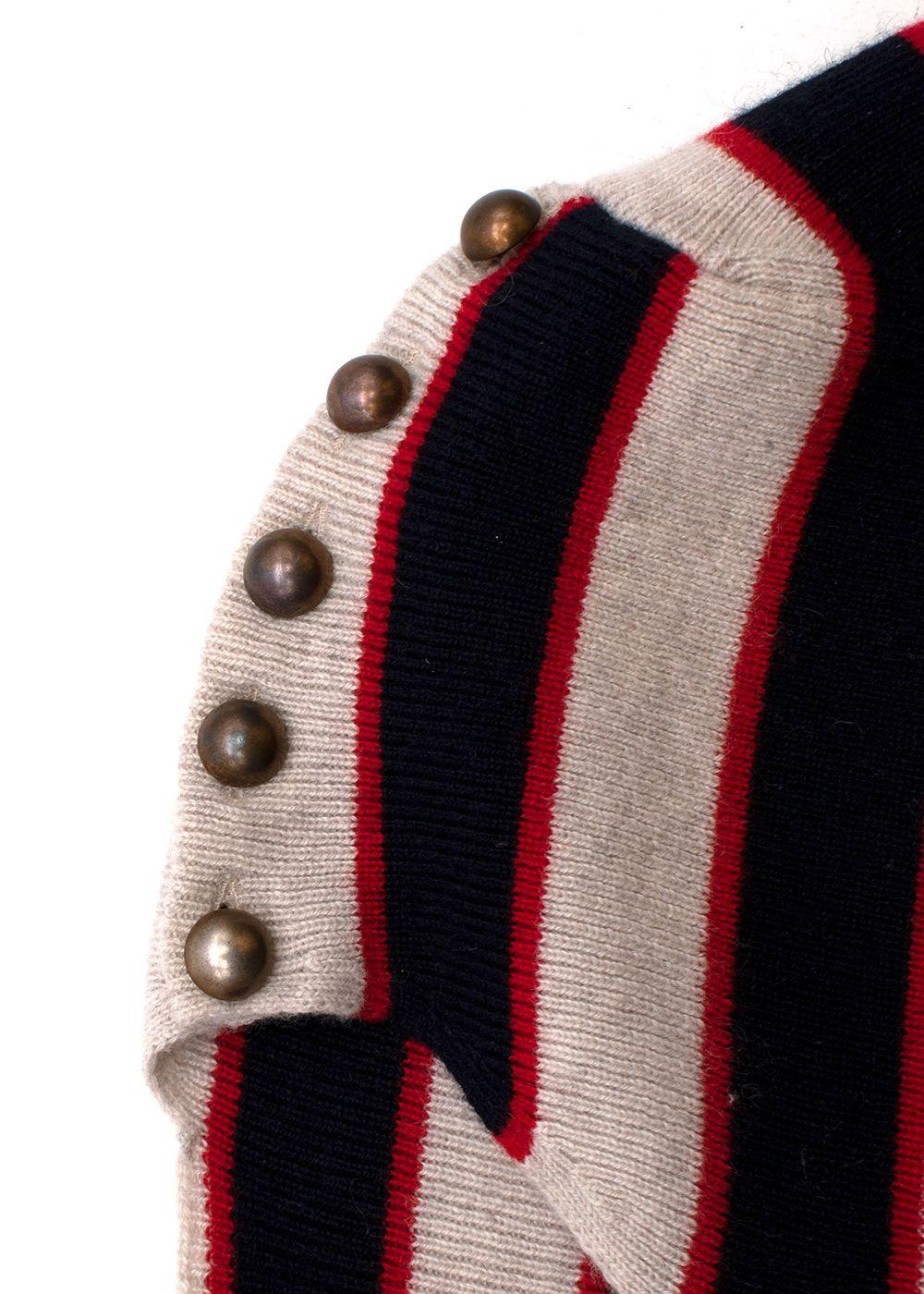 Valentino ricolour striped cashmere sweater