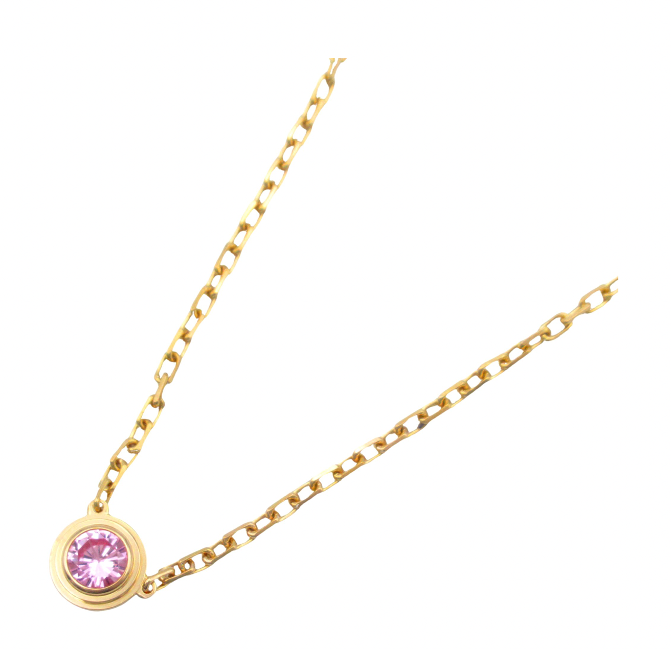 Cartier D'Amour Pink Sapphire Gold Necklace