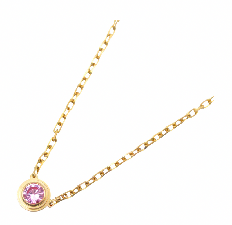 Cartier D'Amour Pink Sapphire Gold Necklace