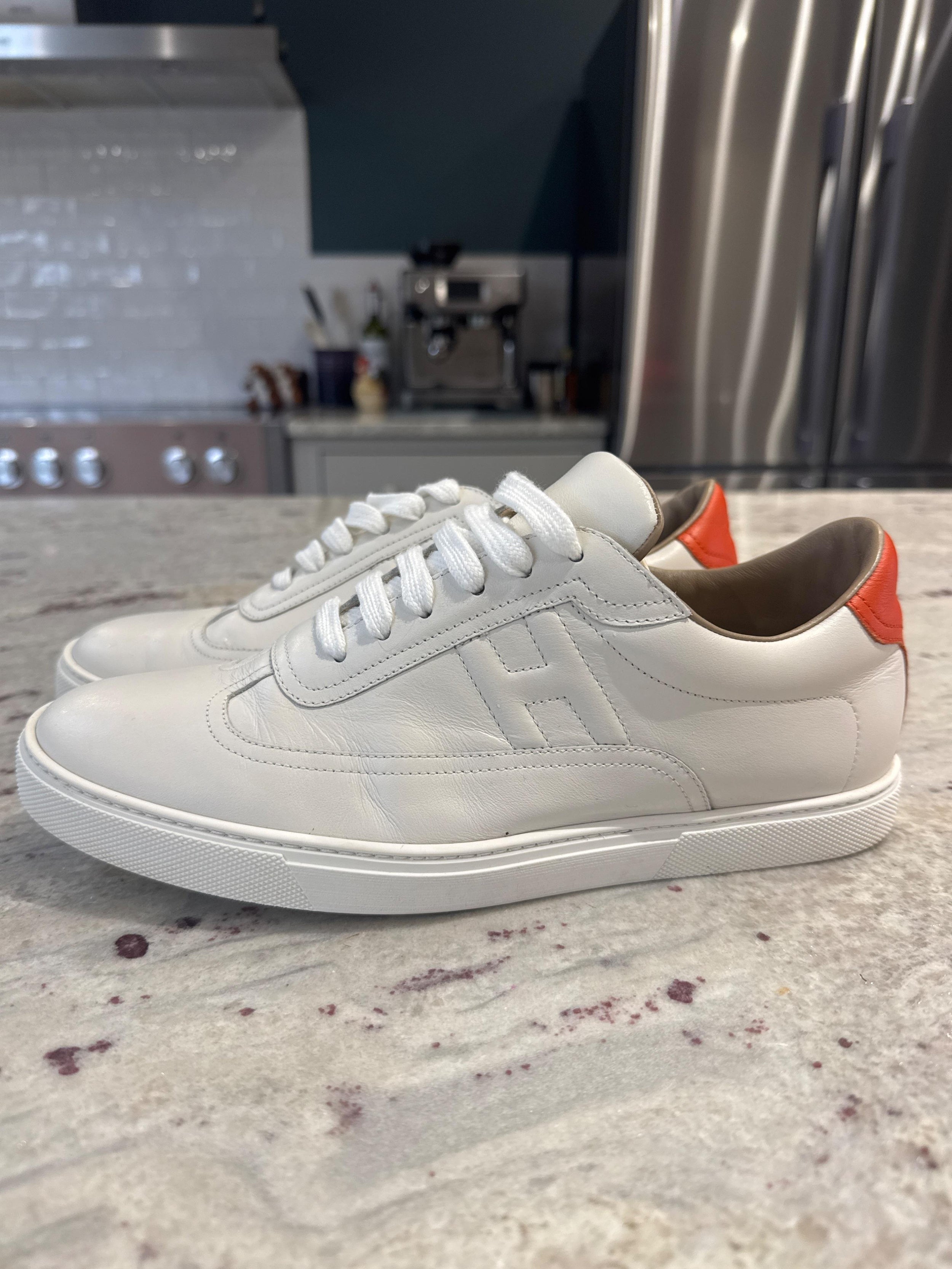 Hermes White Quicker Sneaker