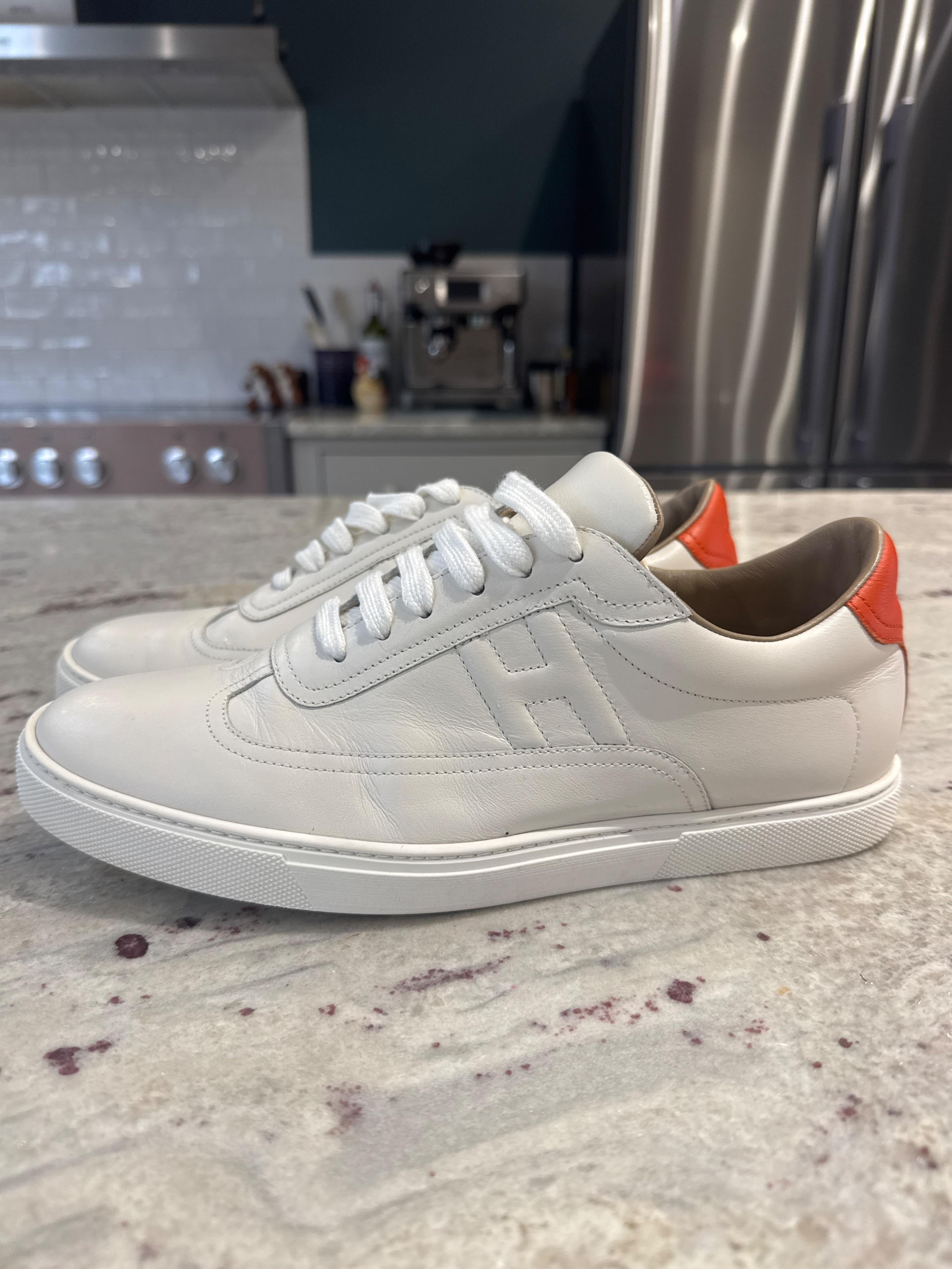 Hermes White Quicker Sneaker
