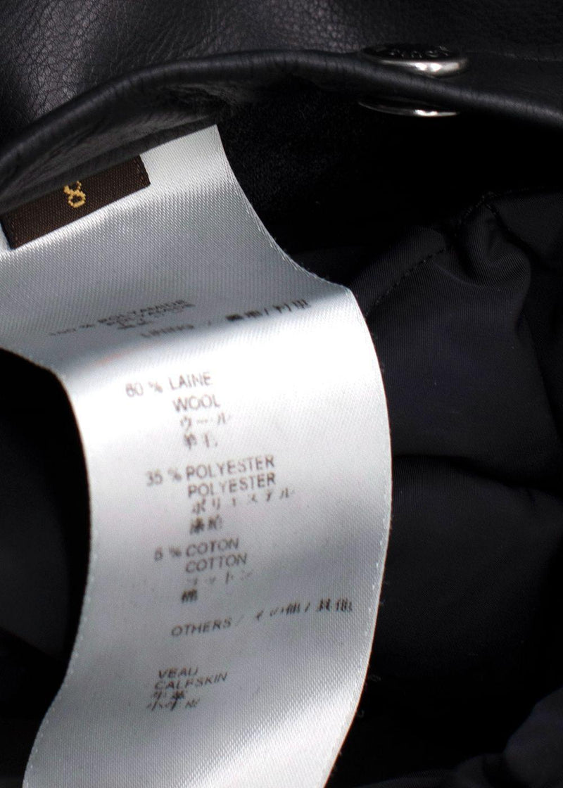 Louis Vuitton Kid's Black Quilted Jacket With Leather Pockets