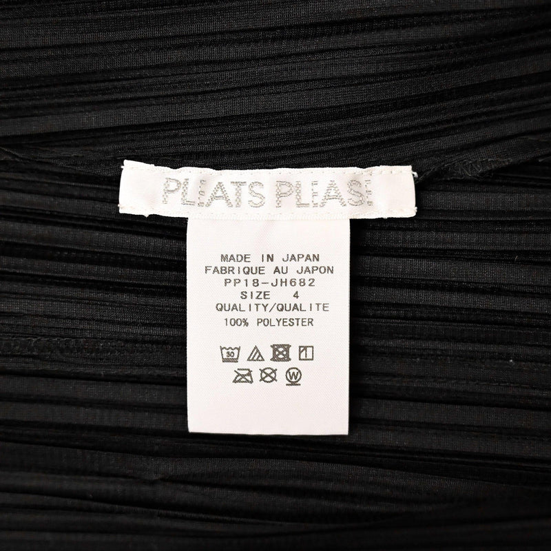 Black Pleats Please Confetti Bits Mock Neck dress