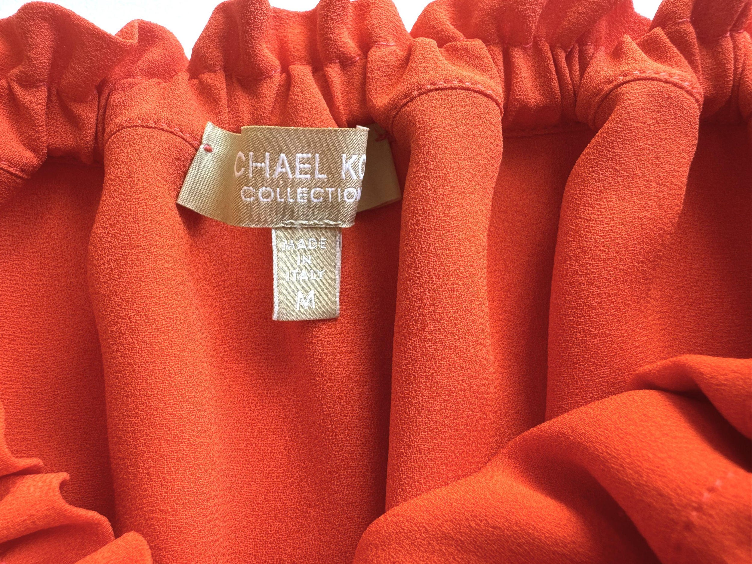 Michael Kors Red Off The Shoulder Crepe Top