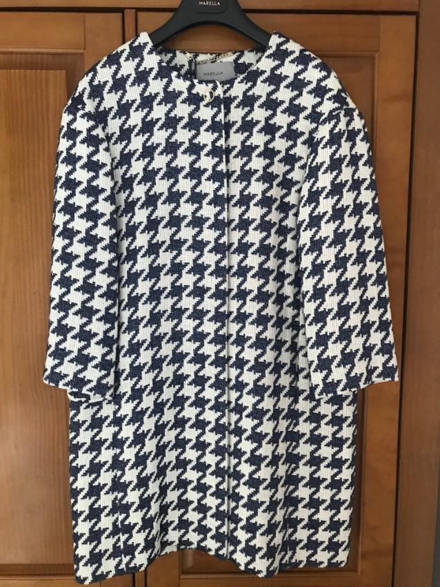 Marella Jacquard Houndstooth Coat