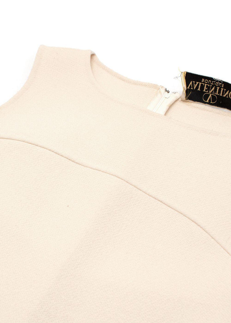 Valentino Boutique Buttermilk Sleeveless Wool Dress
