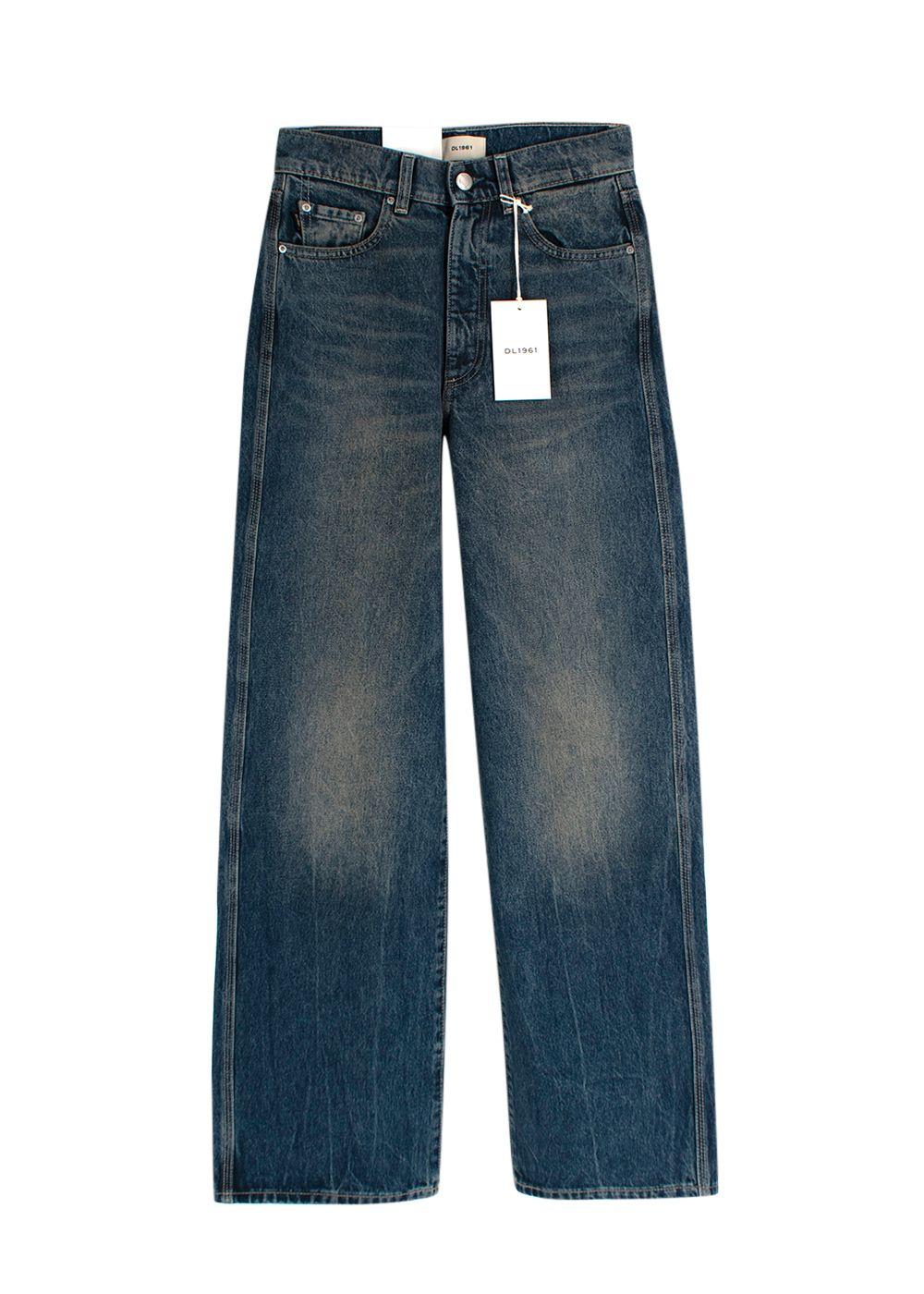 DL 1961 Taylor Barrel Dark Blue Ultra High Rise Jeans