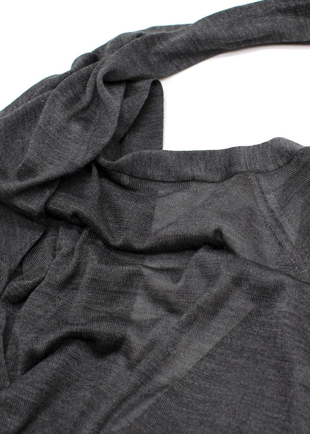 Prada Grey Super Fine Knit Cardigan