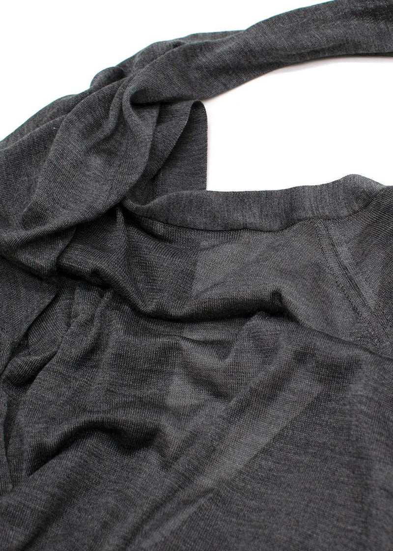 Prada Grey Super Fine Knit Cardigan