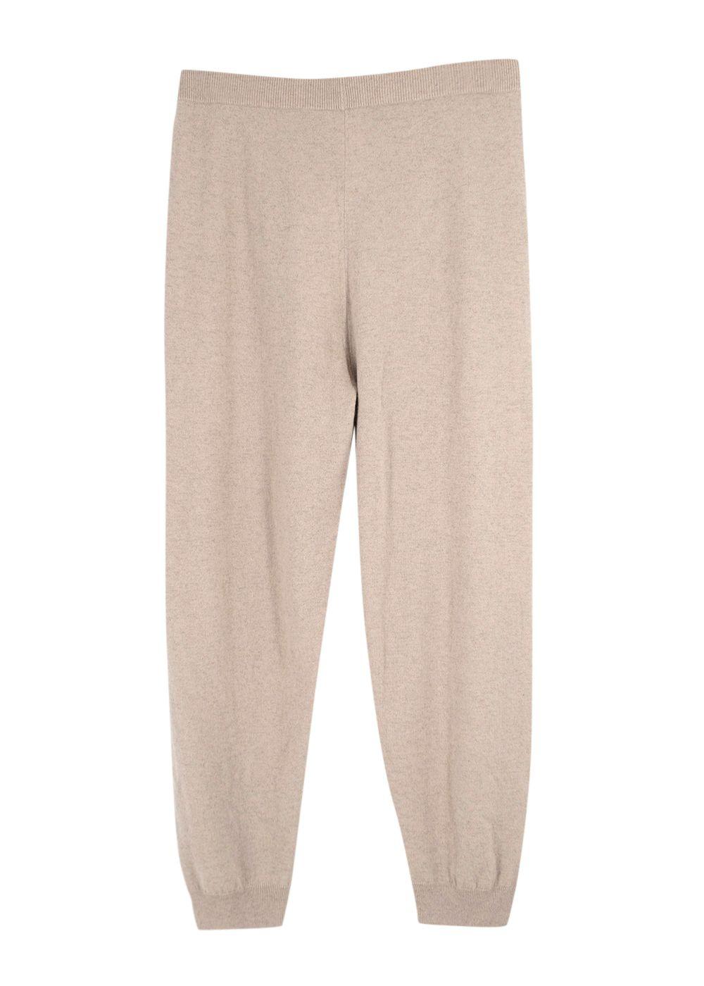 Max Mara Beige Cashmere-Blend Lounge Trousers