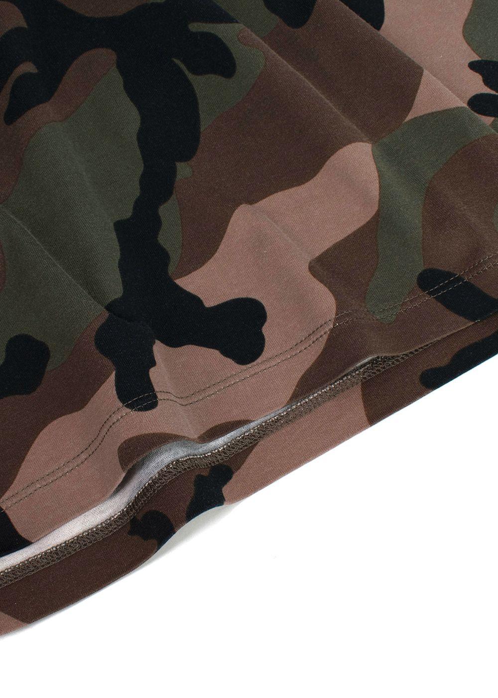 Valentino Camo T-Shirt with Pink Logo