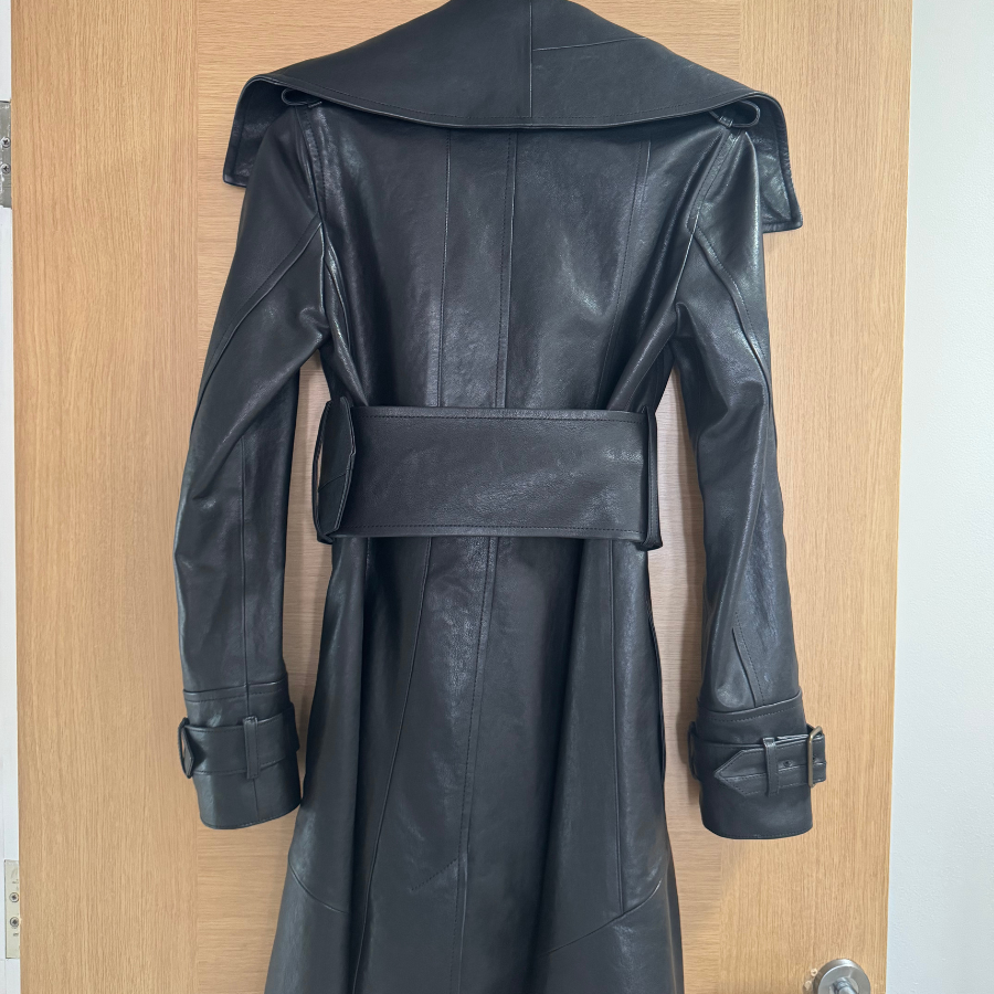 Burberry Runway Collection Black Leather Coat  2025