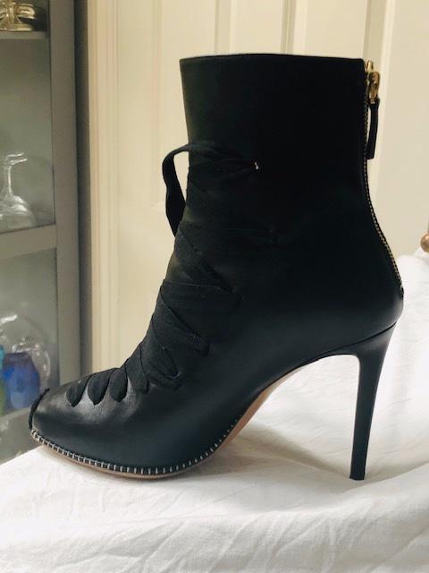 Altuzarra Black Lace-up Leather Ankle Boots