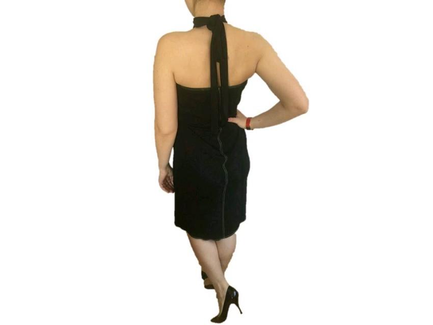 Hermes Black O-Ring Halterneck Evening Dress