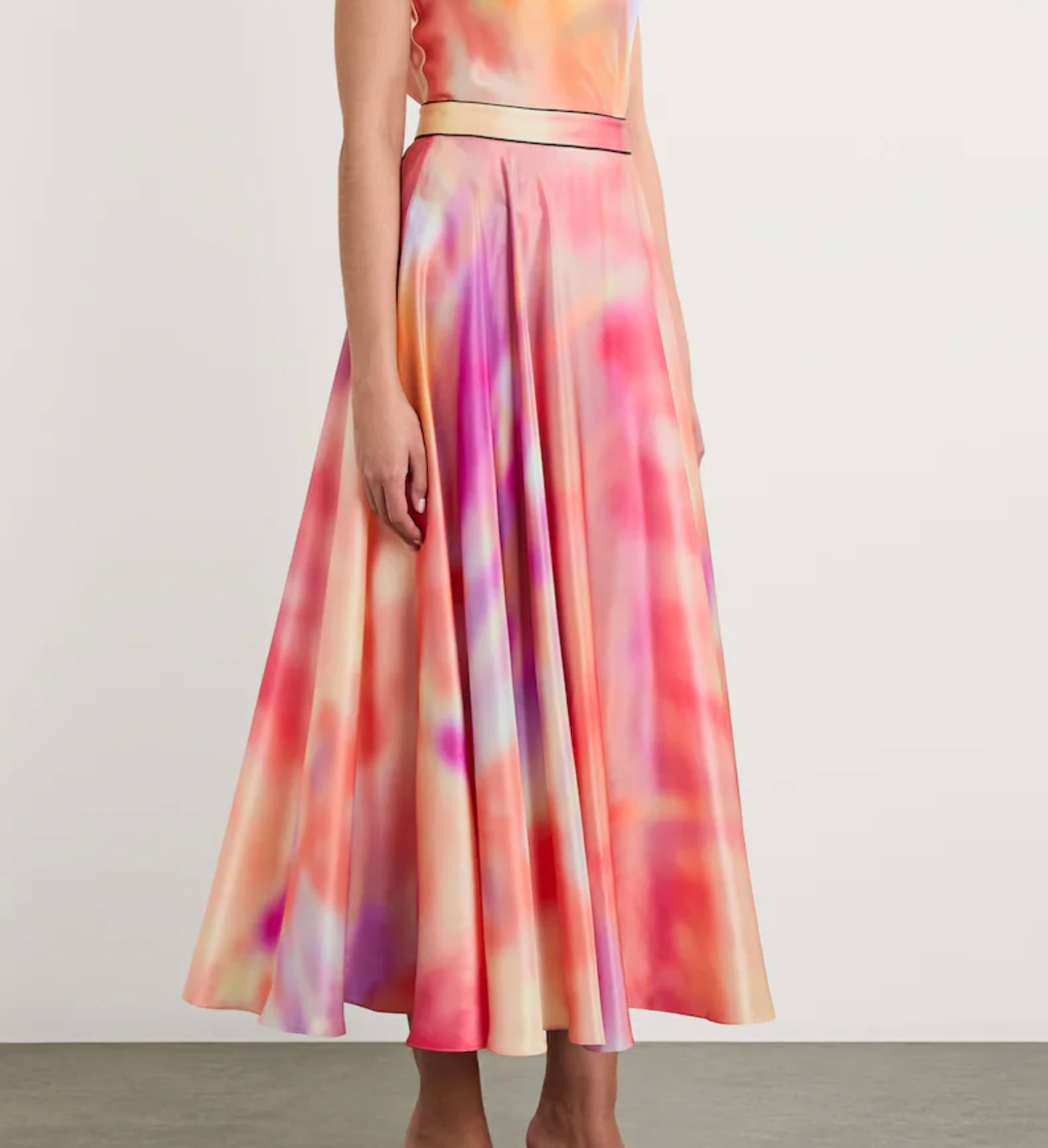 Roksanda Satin Ameera Midi Skirt
