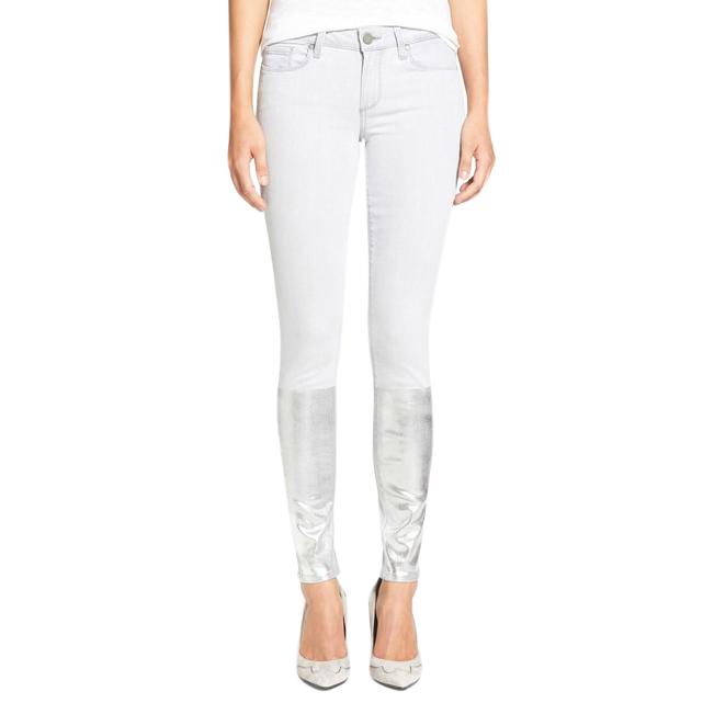 Paige Light grey silver solstice Verdugo ultra skinny jeans